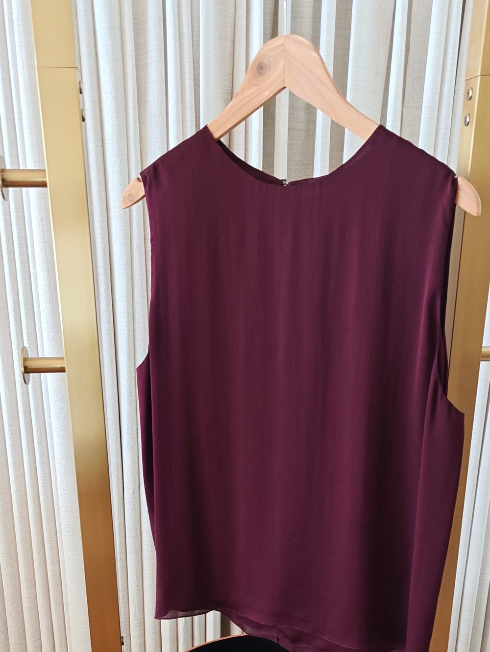 The Row Sleeveless Silk Top in Deep Plum